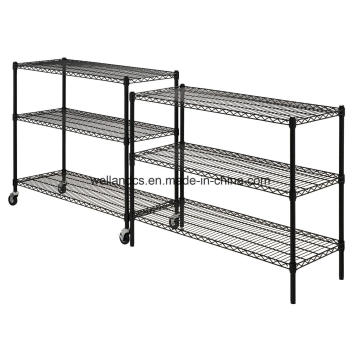 NSF Multifonction réglable Epoxy Metal Wire Display Shelving Unit